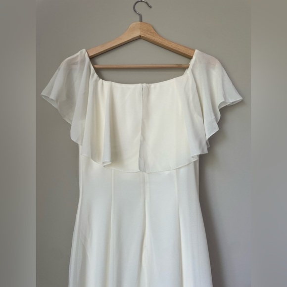 NWT Reformation Charee Dress Eggshell Ivory Off Shoulder Bridal | US 2 UK 6 - Picture 9 of 14
